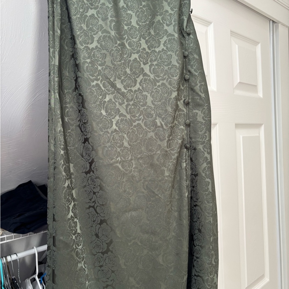 Mi Ami Green Floral Skirt